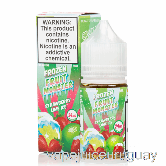 Hielo Fresa Lima - Sales De Monstruo De Frutas Congeladas - 30ml 48mg Vape Uruguay